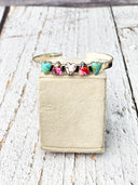 Wild About You Multi Stone Heart Cuff-Bracelets-Rae Collective, Women's Online Fashion Boutique Located in Phoenix, Arizona (Scottsdale Area)