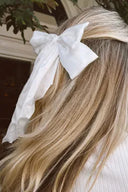 White Oversized Ribbon Bowknot Satin Hair Clip-Krush Kandy, Women's Online Fashion Boutique Located in Phoenix, Arizona (Scottsdale Area)