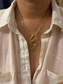 Lucky 18KT Gold Plated Pendant Necklace with Charms-Necklace-Krush Kandy, Women's Online Fashion Boutique Located in Phoenix, Arizona (Scottsdale Area)