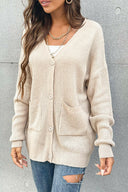 Perfee Button Front Drop Shoulder Waffle Cardigan-Rae Collective, Women's Online Fashion Boutique Located in Phoenix, Arizona (Scottsdale Area)