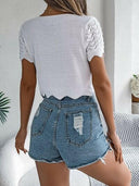Tied Openwork Short Sleeve Cardigan-Rae Collective, Women's Online Fashion Boutique Located in Phoenix, Arizona (Scottsdale Area)