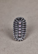 Sterling Silver Jeweled Fossil Crawler Ring-Crawler Rings-Rae Collective, Women's Online Fashion Boutique Located in Phoenix, Arizona (Scottsdale Area)