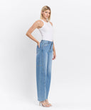 VERVET Super High Rise Full Length Wide Barrel Jeans