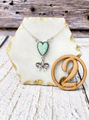 Heart Slab & Bow Necklace-Necklaces-Rae Collective, Women's Online Fashion Boutique Located in Phoenix, Arizona (Scottsdale Area)