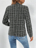 Plaid Open Front Long Sleeve Jacket-Rae Collective, Women's Online Fashion Boutique Located in Phoenix, Arizona (Scottsdale Area)