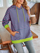 Lovelet Drawstring Striped Long Sleeve Hoodie-Rae Collective, Women's Online Fashion Boutique Located in Phoenix, Arizona (Scottsdale Area)