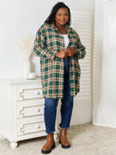 Mandy Plaid Collared Neck Long Sleeve Shirt-Rae Collective, Women's Online Fashion Boutique Located in Phoenix, Arizona (Scottsdale Area)