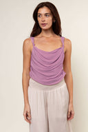 Cowl Neck Tank With Knotted Strap