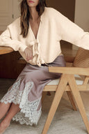 Jet Stream Bowknot Front Loose V Neck Knitted Cardigan-Krush Kandy, Women's Online Fashion Boutique Located in Phoenix, Arizona (Scottsdale Area)