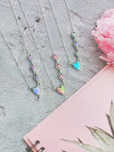 Kandy Opals Multi Floating Hearts Necklace MADE TO ORDER