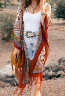 Bohemian Diamond Tassel Kimono-Kimonos-Rae Collective, Women's Online Fashion Boutique Located in Phoenix, Arizona (Scottsdale Area)
