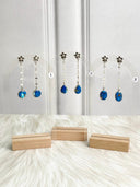 Indigo Blue Dahlia Earrings Bag 35