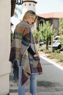 Multicolor Plaid Pocket Ruana-Scarves-Krush Kandy, Women's Online Fashion Boutique Located in Phoenix, Arizona (Scottsdale Area)