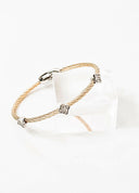 Diamond Pave Twisted Magnetic Bracelet-Bangle Bracelets-Krush Kandy, Women's Online Fashion Boutique Located in Phoenix, Arizona (Scottsdale Area)