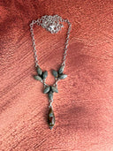Desert Sage Jasper Petal Drop Necklace