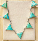 On Display Turquoise Triangle Cluster Necklace MADE TO ORDER-Necklaces-Rae Collective, Women's Online Fashion Boutique Located in Phoenix, Arizona (Scottsdale Area)