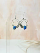 Light As A Feather Sterling Jasper Single Stone Hoops-Earrings-Krush Kandy, Women's Online Fashion Boutique Located in Phoenix, Arizona (Scottsdale Area)