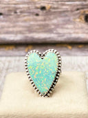 Long Heart Sterling Silver Ring MADE TO ORDER-Statement Rings-Rae Collective, Women's Online Fashion Boutique Located in Phoenix, Arizona (Scottsdale Area)
