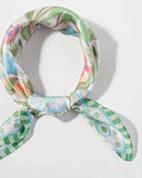 Bloom & Bliss Floral Square Satin Bandana Scarf
