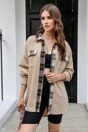 Plaid Button Down Collared Jacket-Rae Collective, Women's Online Fashion Boutique Located in Phoenix, Arizona (Scottsdale Area)
