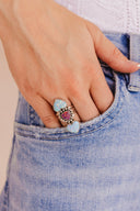 Opal Heart Stone Crawler-Crawler Rings-Rae Collective, Women's Online Fashion Boutique Located in Phoenix, Arizona (Scottsdale Area)