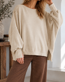 Oversized Drop Shoulder Pullover Sweatshirt