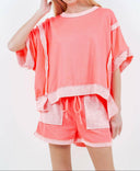 Oversize Reverse Contrast Banded Top-Tops-Rae Collective, Women's Online Fashion Boutique Located in Phoenix, Arizona (Scottsdale Area)