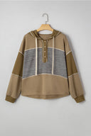 Cozy Patchwork Button Hoodie-Tops-Krush Kandy, Women's Online Fashion Boutique Located in Phoenix, Arizona (Scottsdale Area)