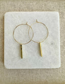Mother of Pearl Bar Hoops-Earrings-Krush Kandy, Women's Online Fashion Boutique Located in Phoenix, Arizona (Scottsdale Area)