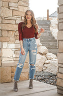 Niki Biki Right Decision V Neck Crop Top | (4 colors!)-Long Sleeve Tops-Rae Collective, Women's Online Fashion Boutique Located in Phoenix, Arizona (Scottsdale Area)