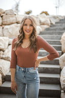 Niki Biki Right Decision V Neck Crop Top | (4 colors!)-Long Sleeve Tops-Rae Collective, Women's Online Fashion Boutique Located in Phoenix, Arizona (Scottsdale Area)