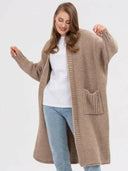 Pocketed Open Front Long Sleeve Longline Cardigan-Rae Collective, Women's Online Fashion Boutique Located in Phoenix, Arizona (Scottsdale Area)