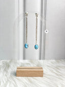 Boho Silver Premium Turquoise Dangle Earrings Bag 25