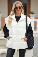 Zip Up Puffer Vest Coat with Pockets-Rae Collective, Women's Online Fashion Boutique Located in Phoenix, Arizona (Scottsdale Area)