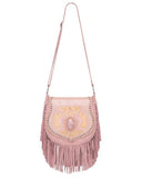 Monarch Butterfly Fringe Bag – Dusty Pink