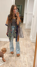 Bohemian Burnout Velvet Kimono-Kimonos-Rae Collective, Women's Online Fashion Boutique Located in Phoenix, Arizona (Scottsdale Area)