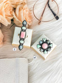 Summer Kandy Blue Scheelite, Conch & Paloma Rings sno 3