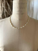 Donni Mother of Pearl Gold-Plated Hematite Beaded Necklace-Necklace-Krush Kandy, Women's Online Fashion Boutique Located in Phoenix, Arizona (Scottsdale Area)