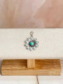 Turquoise Desert Flower Charm-Charms & Pendants-Krush Kandy, Women's Online Fashion Boutique Located in Phoenix, Arizona (Scottsdale Area)
