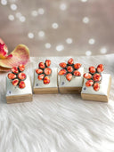 Desert Coral Dahlia Mixed Bag Cluster Rings