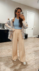 Drawstring Wide Leg Pants with Pockets-Bottoms-Rae Collective, Women's Online Fashion Boutique Located in Phoenix, Arizona (Scottsdale Area)
