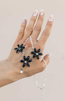Multi Floral Sterling Silver Stone Necklace-Squash Blossom Necklaces-Krush Kandy, Women's Online Fashion Boutique Located in Phoenix, Arizona (Scottsdale Area)