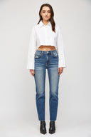Super High Rise Straight Leg Denim Jeans-Denim-Krush Kandy, Women's Online Fashion Boutique Located in Phoenix, Arizona (Scottsdale Area)