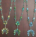 One Of A Kind Horseshoe Luxe Stone Sterling Silver Cluster Necklaces-Chain Necklaces-Rae Collective, Women's Online Fashion Boutique Located in Phoenix, Arizona (Scottsdale Area)
