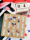 Patriotic Heart Sterling Silver Hair Tie Charm