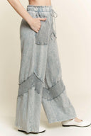 MineralWash Waffle pocket Wide Leg Pants-PANTS-Rae Collective, Women's Online Fashion Boutique Located in Phoenix, Arizona (Scottsdale Area)