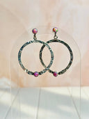 Boho Hoops Opal Earrings-Earrings-Krush Kandy, Women's Online Fashion Boutique Located in Phoenix, Arizona (Scottsdale Area)
