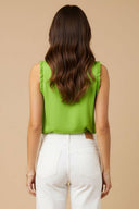 Scoop Neck Tank Top With Shirring Detail