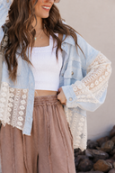 POL Lace Jean Jacket
