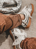 Silver Starlight Ribbon Lace Sneaker-Sneakers-Rae Collective, Women's Online Fashion Boutique Located in Phoenix, Arizona (Scottsdale Area)